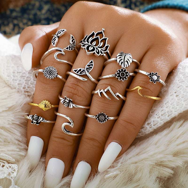 Asymmetrical ring in modern style
