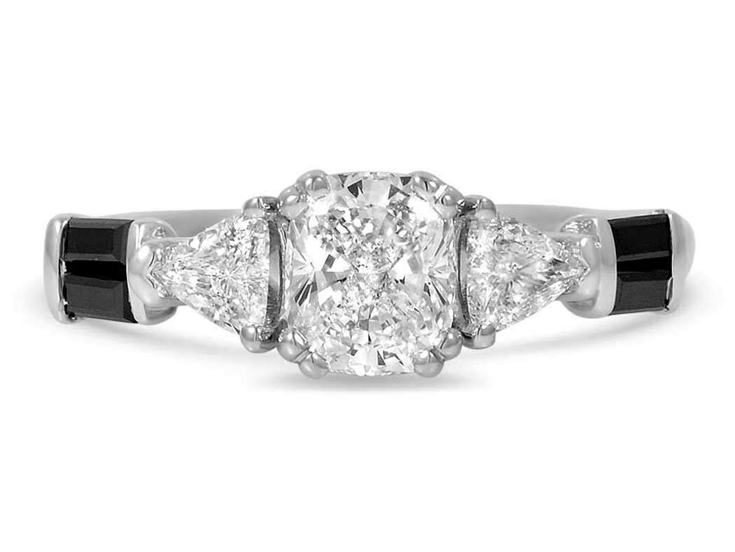 Baguette and triangle cut diamonds