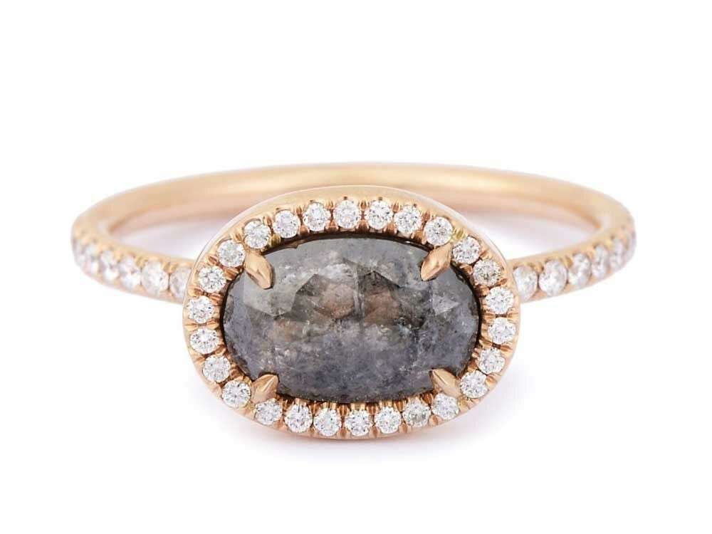 rose cut black diamond