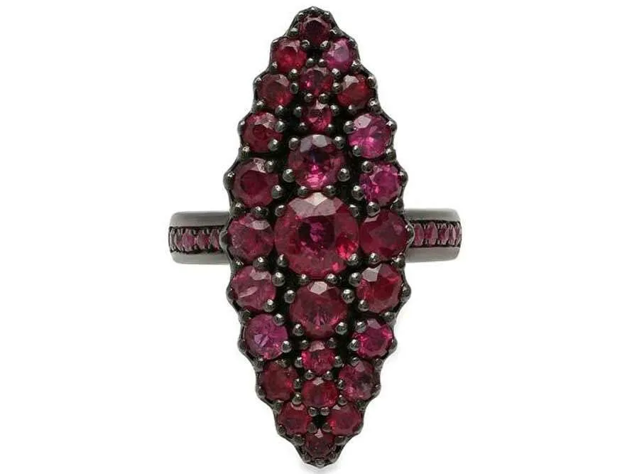 Jeanne D'arc marquise ring с рубином