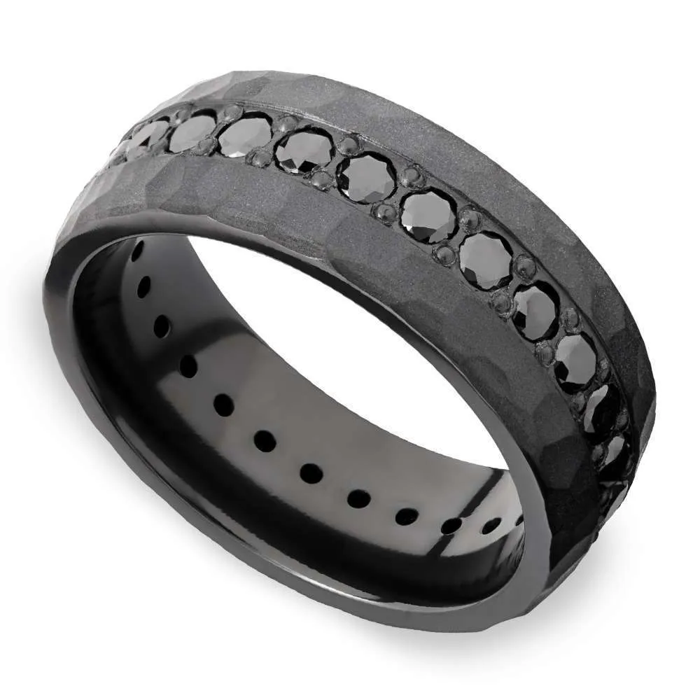 Juggernaut Black Diamond Mens Wedding Band