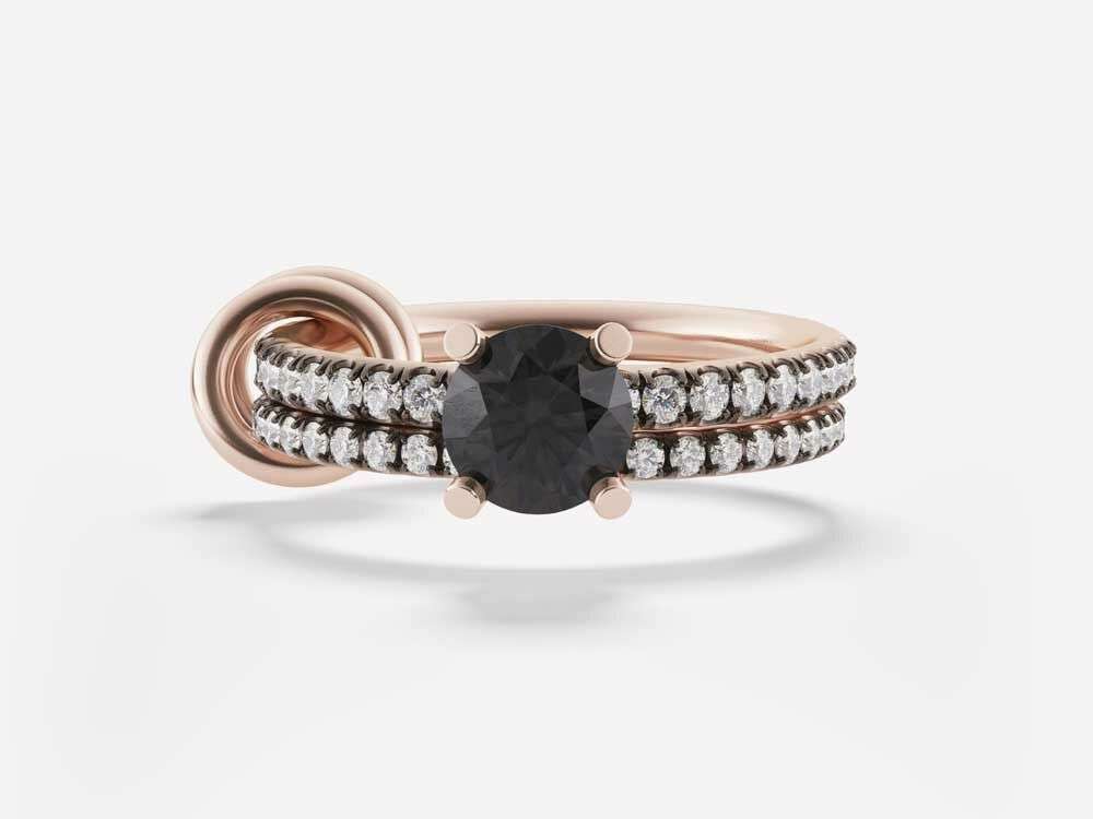 black diamond solitaire