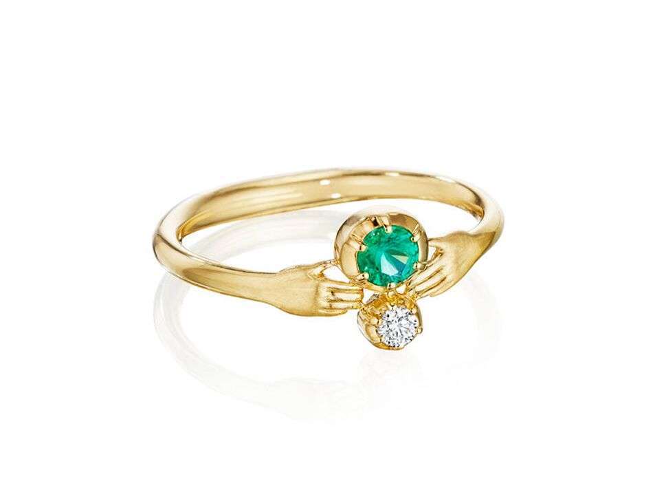 emerald ring with diamond
