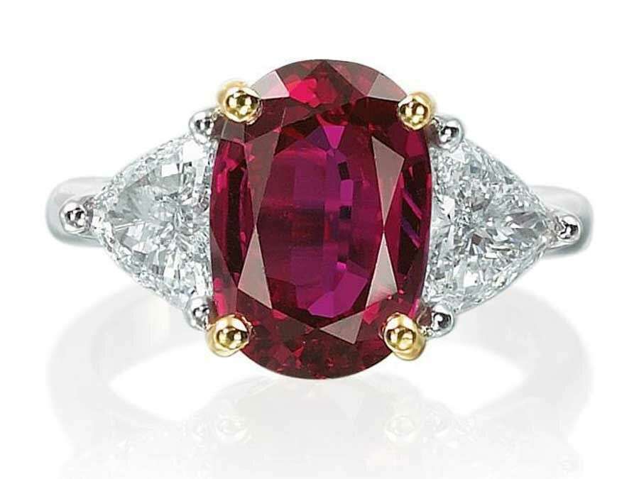ring с рубином и бриллиантами