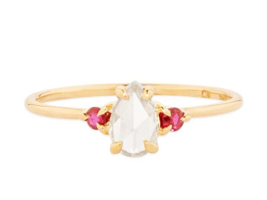 Colored engagement ring