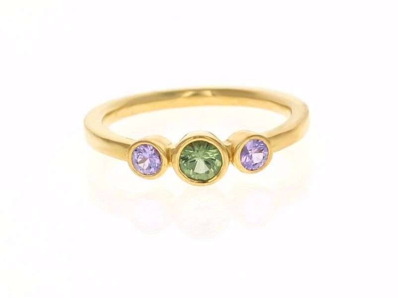 Dainty three stone ring