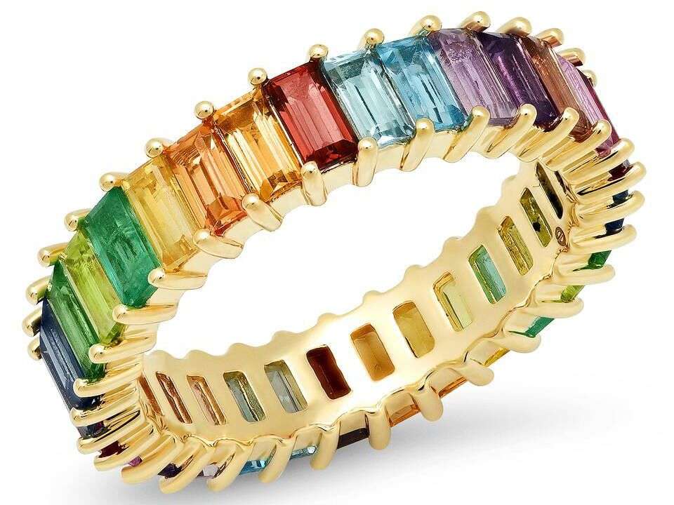 Multi colored gemstone