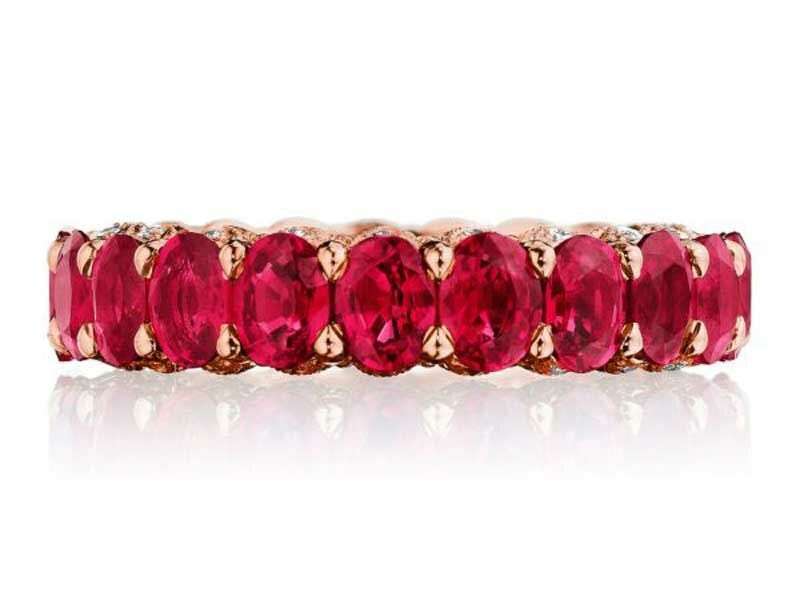 oval rubies set ring с рубином