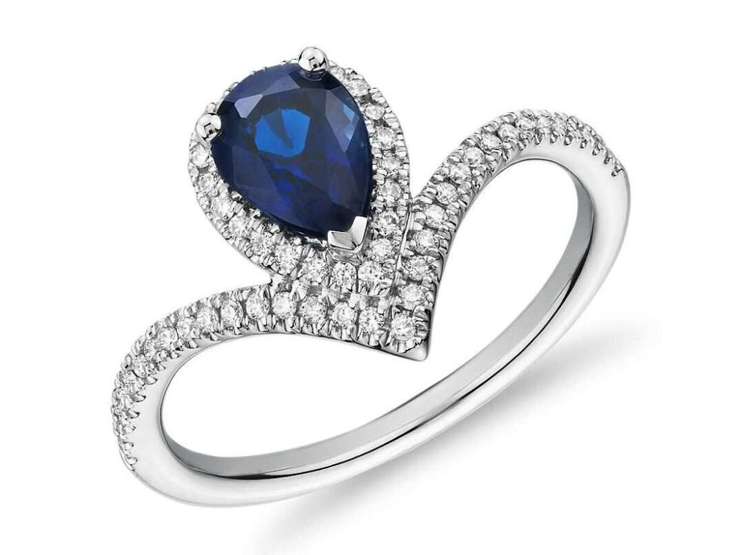 Pear shaped sapphire