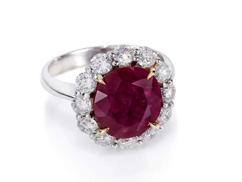 ring с рубином и бриллиантами