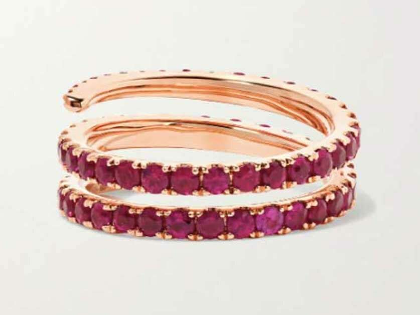 Coil ruby ring ring с рубинами